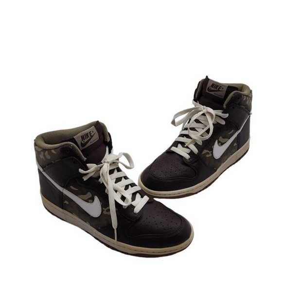 Nike Zoom Dunk High Premium Camo Brown Men's Size 8 Shoes 317891-211